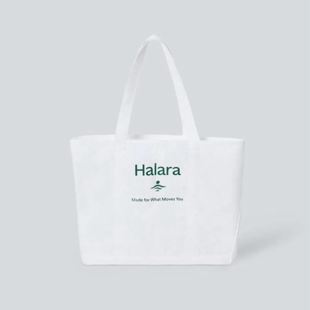 Halara Tote Bag Women One Size White 100% Polyester, Made For What Moves You NWT